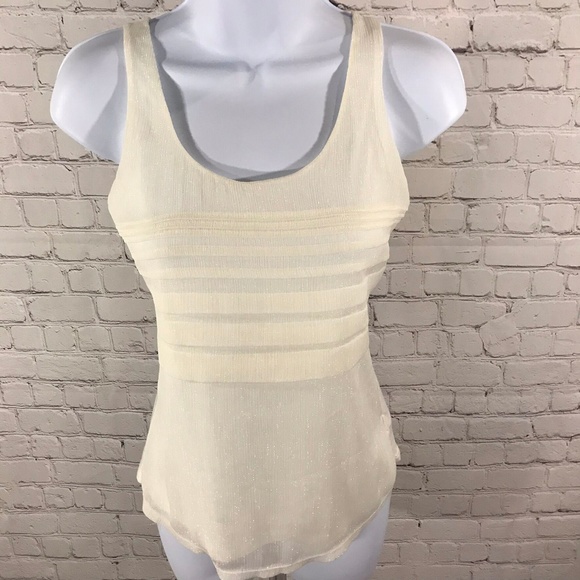 Express Tops - Express White Sleevelss Striped Tank Top Sz Small